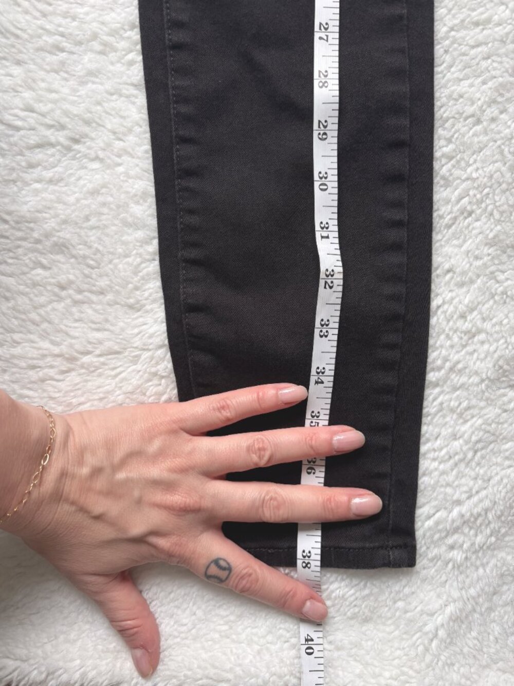 Levi’s Black Skinny Jeans 38x30 Stretch Denim - Picture 5 of 7